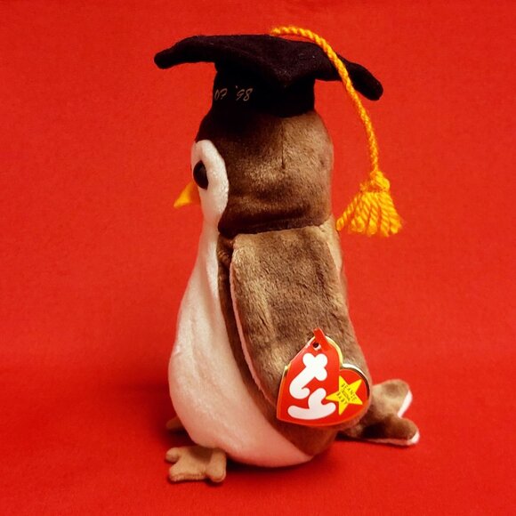 Ty Beanie Babies Wise The Graduation Owl1998 Animal Plush Stuff Toy - Picture 11 of 13